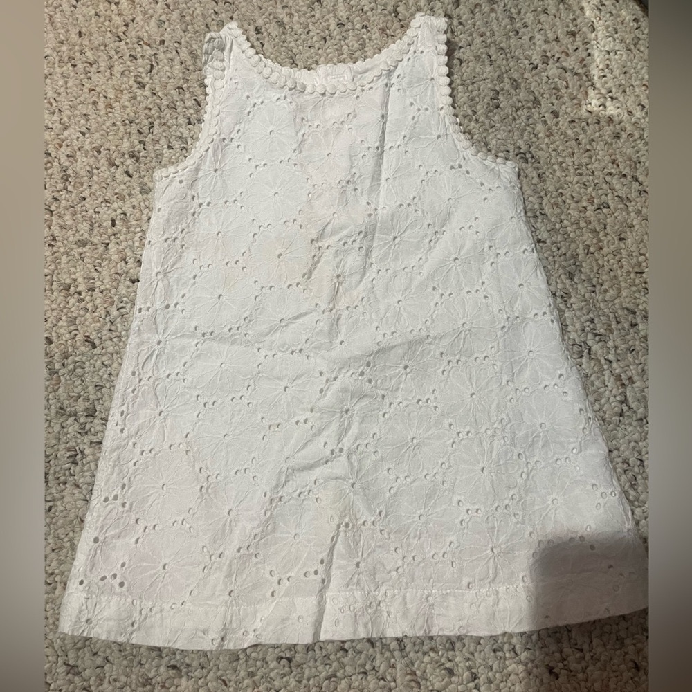 White Eyelet Toddler Dress